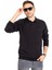Erkek Klasik Regular Kalıp Pamuklu Selanik Polo Yaka Sweatshirt 1108-SIYAH 2