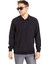 Erkek Klasik Regular Kalıp Pamuklu Selanik Polo Yaka Sweatshirt 1108-SIYAH 4