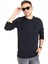 Erkek Klasik Regular Kalıp Pamuklu Selanik Yuvarlak Yaka Sweatshirt 1111-FÜME 1