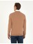 Erkek Camel Melanj Slim Fit V Yaka Basic Triko Kazak 50296622-VR122 5