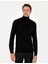 Erkek Siyah Slim Fit Balıkçı Yaka Basic Triko Kazak 50296602-VR046 3