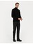 Erkek Siyah Slim Fit Balıkçı Yaka Basic Triko Kazak 50296602-VR046 4