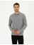 Pierre Cardin Erkek Gri Melanj Slim Fit Basic Sweatshirt 50294438-VR086 1