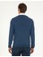 Pierre Cardin Erkek İndigo Melanj Slim Fit V Yaka Basic Triko Kazak 50296622-VR155 5