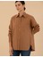 Pierre Cardin Kadın Camel Oversize Uzun Kollu Gömlek 50273282-VR015 3