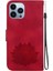 IPhone 15 Için Flip Case Pro Max Manyetik Kabartma Lotus Çiçek Kickstand (Yurt Dışından) 5