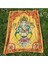 Turuncu Ganapati Mandala Duvar Örtüsü, Renkli ve Şekilli, 150x120 cm 2
