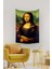 Şık Mona Lisa Duvar Halısı 140x100 cm, Haki Dikdörtgen Tasarım 1