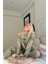 Yeşil Enjoy Desenli Exclusive Kadife Kadın Pijama Takımı 3