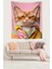 Gözlüklü Kedi Leke Tutmaz Kumaş Duvar Örtüsü Duvar Halısı Tapestry 3