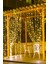 Perde Süsleme Ledi Peri LED 3m x 3m (300 cm x 300 Cm) 300 Adet LED Işıklandırma Sarı (Günışığı) 3
