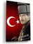 Teknoo- Türk Bayrağı Atatürk Cam Tablo 4