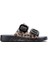 Habana Brillo Kadın Terlik Leopar Siyah Negro S10336-002 V1 1