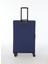 Lacivert Unisex 36X55X22 cm Büyük Boy Çekçekli Kumaş Valiz 028 Büyük 3