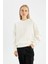 Coool Oversize Geniş Kalıp Bisiklet Yaka Kalın Basic Düz Sweatshirt A4177AX24WN 3