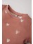 Kız Bebek Pijama Takımı Kalp Desenli Uzun Kollu Waffle Üst Beli Lastikli Uzun Alt D6797A5NS 3