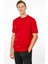 Erkek Sıfır Yaka Basic Pamuklu T-Shirt Kırmızı 2
