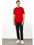 Erkek Sıfır Yaka Basic Pamuklu T-Shirt Kırmızı 3