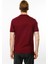 Erkek Sıfır Yaka Basic Pamuklu T-Shirt Bordo 5