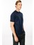 Erkek Sıfır Yaka Basic Pamuklu T-Shirt Lacivert 4