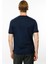 Erkek Sıfır Yaka Basic Pamuklu T-Shirt Lacivert 5