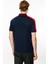 Erkek Polo Yaka Omuzu Şeritli T-Shirt Lacivert 5