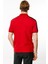 Erkek Polo Yaka Omuzu Şeritli T-Shirt Kırmızı 5