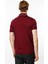 Erkek Polo Yaka Yakası Çizgili T-Shirt Bordo 4