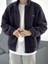 Oversize Tam Fermuarlı Kuzu Sweatshirt Içi Polarlı Sherpa Kumaş Sweatshirt Lacivert L 1
