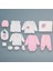 Juutalüx Taç Baskılı Fiyonklu 11 Parça Takım(Pembe) 1