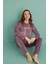 13164-21 Kadın Kışlık Kadife Pijama Takımı 1