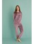 13164-21 Kadın Kışlık Kadife Pijama Takımı 3