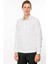 Erkek Polo Yaka Uzun Kollu Sweatshirt Beyaz 2
