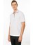 Erkek Polo Yaka Yakası Fermuarlı T-Shirt Beyaz 2