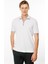 Erkek Polo Yaka Yakası Fermuarlı T-Shirt Beyaz 4