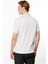 Erkek Polo Yaka Yakası Şerit Desenli T-Shirt Beyaz 5