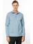 Erkek Polo Yaka Uzun Kollu Sweatshirt Mavi 3