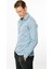Erkek Polo Yaka Uzun Kollu Sweatshirt Mavi 4