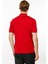 Erkek Polo Yaka Yakası Fermuarlı T-Shirt Kırmızı 4