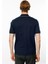 Erkek Polo Yaka Yakası Fermuarlı T-Shirt Lacivert 5