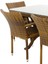 Peter 90X180 Rattan Bahçe Masa Takımı | Rehome 5