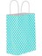 Kraft Burgu Saplı Çanta Mavi Puantiyeli 20X22X10CM 50 adet 1