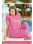 Kadın Ezgi Flexible Kısa Kol Fuşya Pijama Takımı 0050 2