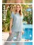 Kadın Ezgi Flexible Kısa Kol Açık Mavi Pijama Takım 0054 2