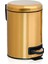 Tekno Trust Elit Ikili Banyo Seti - Gold ( 3lt Çöp Kovası + Tuvalet Fırçası ) 2