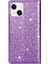 IPhone 14 Artı Pu Deri Manyetik Kapatma Kartı Için Glitter Flip Case (Yurt Dışından) 3