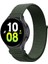 Galaxy Watch 6 Classic (43MM) Için 20MM Cırtlı Kumaş Kordon-03 Koyu Yeşil 1
