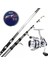 Okuma Surf Kamışı Olta Seti Okuma Wave Power Tele Surf 3.90 cm 100-200 gr 5 Parça Surf Kamışı&okuma ARIA-6000A Painting Silver 1bb Olta Makinesi 1