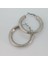 Çelik Silver Çizgili Halka Küpe 4cm 1