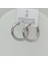 Çelik Silver Çizgili Halka Küpe 4cm 2